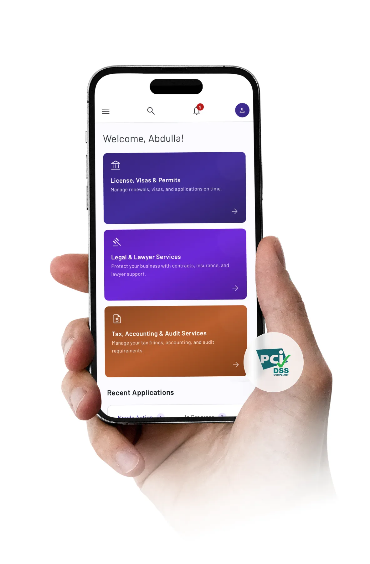 Mobile view of AI-powered legal services provided by DocuBay.