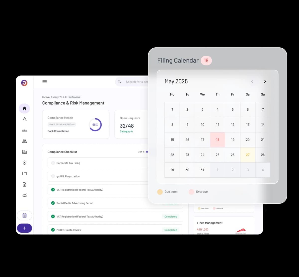 Mobile version of the illustration showcasing DocuBay's AI-powered business solutions