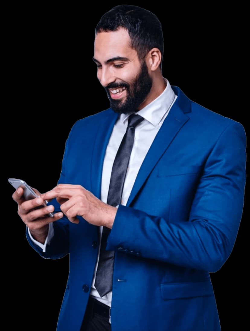 Professional sales representative ready to assist customers with inquiries in a business setting